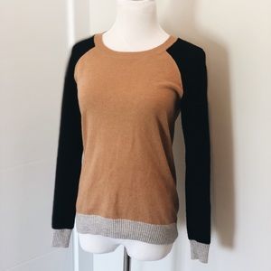 Madewell Waffle Knit sweater XS black and brown